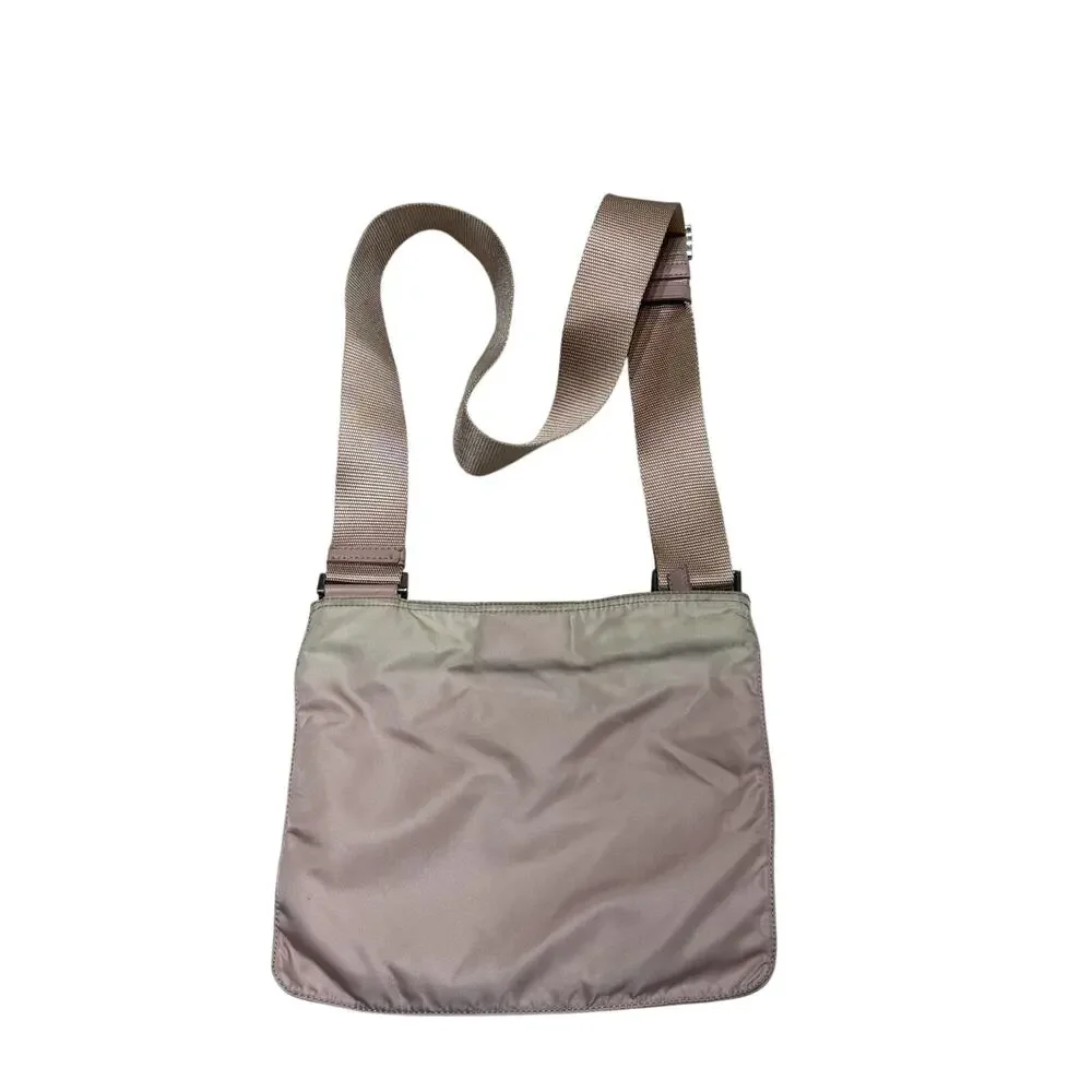 Prada Pink Nylon Crossbody Bag Triangle Logo - Picture 2 of 3